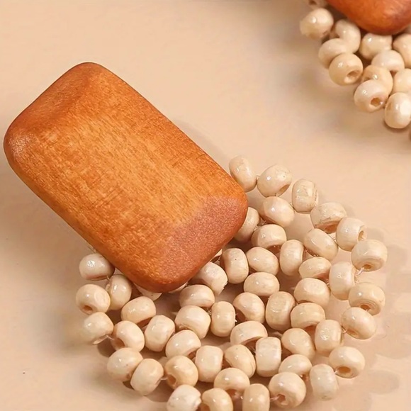 NEW| Bohemian Light Weight Wooden Pierced Earrings - Picture 3 of 6